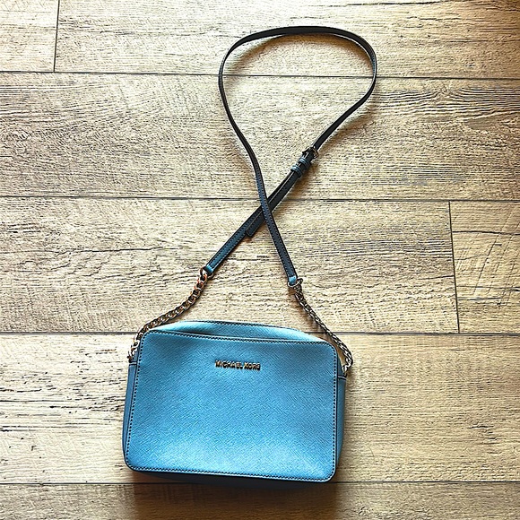 Michael Kors baby blue Leather Crossbody Bag - Picture 1 of 15
